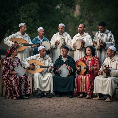 Cultural Diversity of Algerian Singers with Traditional Musical Instruments