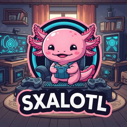 Friendly Animated Axolotl - Gaming Enthusiast Channel Logo