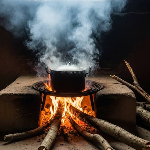 South Africa Kitchen: Cooking with Woods and Tree Branches