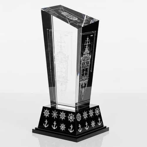 Ship Blueprint Trophy | Naval Constructors Precision & Innovation
