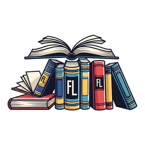 Colorful Book Logo Design with FL Initials - Modern & Clean