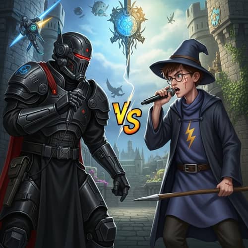 Darth Vader vs. Harry Potter Rap Battle at Hogwarts Castle