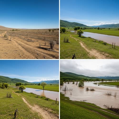 Contrasting Effects of Drought and Flood: Nature's Resilience Captured