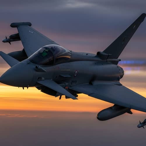 Advanced Stealth Eurofighter Typhoon with Long-Range Missiles