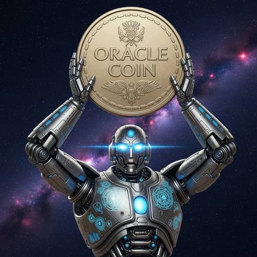 ORACLE COIN: Unveiling A Giant Robot Lifting The Coin