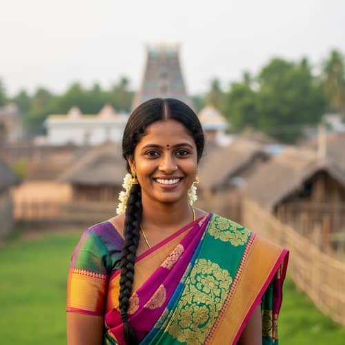 Tamil Nadu Beautiful Women | Traditionally Dressed South Indian Woman