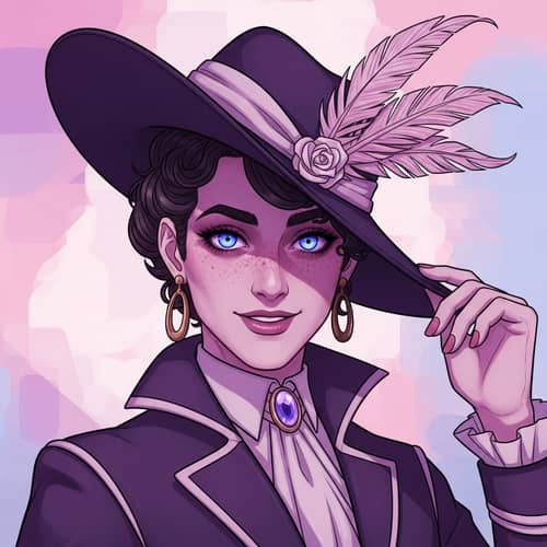 Vintage Modern Fashion Avatar with Striking Eyes & Captivating Smile