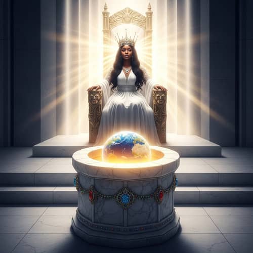 Majestic Vision in New Jerusalem: Regal Black Woman and Earth's Radiance