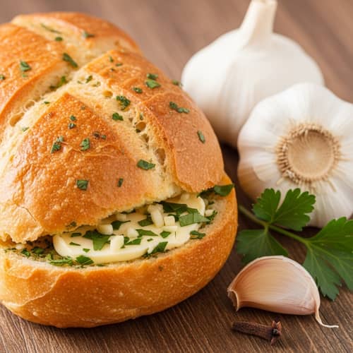 Delicious Garlic Bread: Crispy Crust & Buttery Flavors
