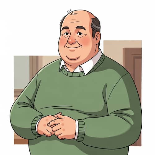 Chubby Male Character Illustration