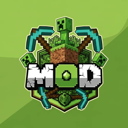 Minecraft Mod Logo Design | Fun & Blocky Logo Graphic