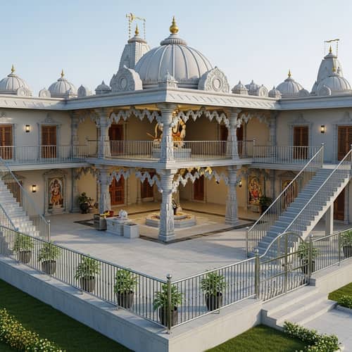 Spacious Hindu Temple Devoted to Lord Shiva - Architectural Marvel