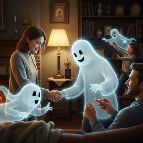 Shaking Hands: Humans and Ghosts Form Unlikely Friendships