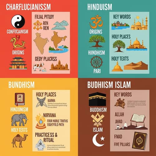 Comparing Confucianism, Hinduism, Buddhism & Islam