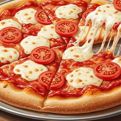 Realistic Cheese Pizza Image | Crispy Crust, Rich Tomato Sauce, Melting Mozzarella