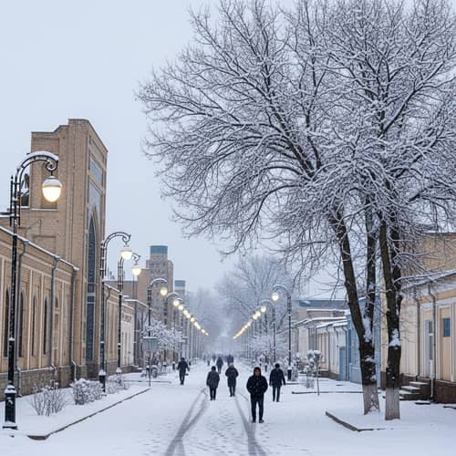 Winter View of Zarafshan, Republic of Uzbekistan