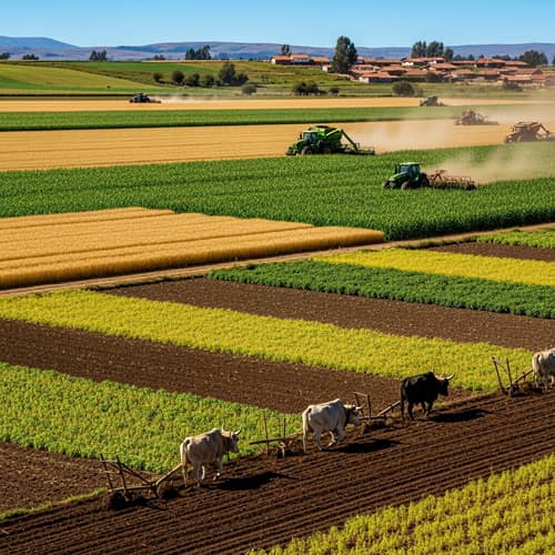 South American Agriculture Patterns: Diverse Fields & Crops