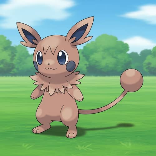 Adorable Pokémon in Grass Field | Cute Character for Battle