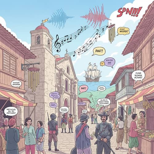 Surreal Illustration of Spanish Colonization in the Philippines