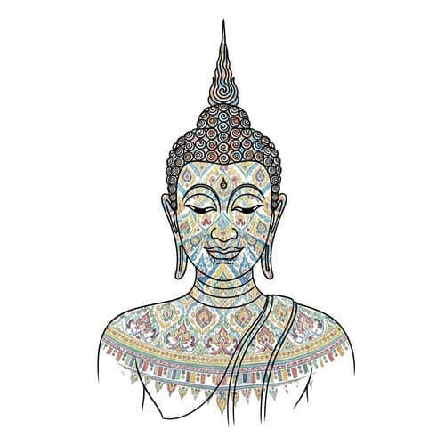 Stunning 3D Buddha Sculpture with Elegant Design