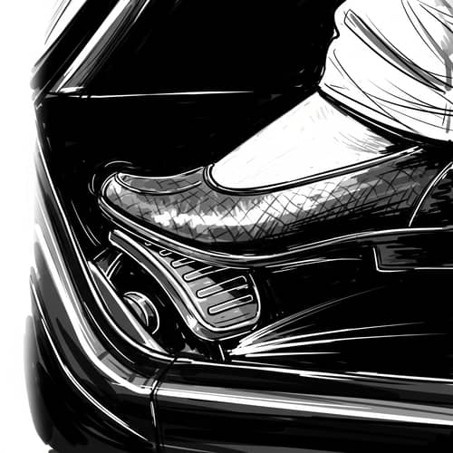 South Asian Woman's Foot on Gas Pedal - Speed & Adrenaline