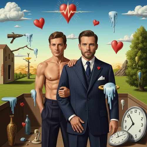 Surreal Male Portrayal: Father, Brother, Friend - Unique Interpretation