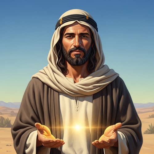 Serene Middle Eastern Man Oil Painting