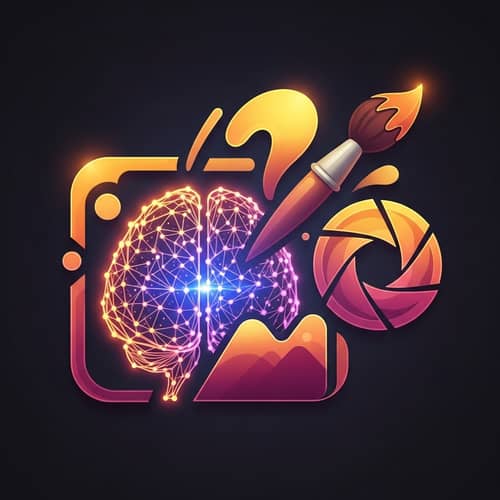 AI-Powered Image Generation Icon in Warm Tones