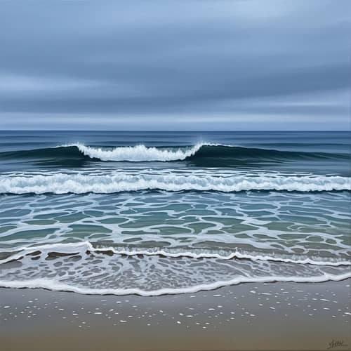 Abstract Ocean Waves Art - Tranquil Seascape