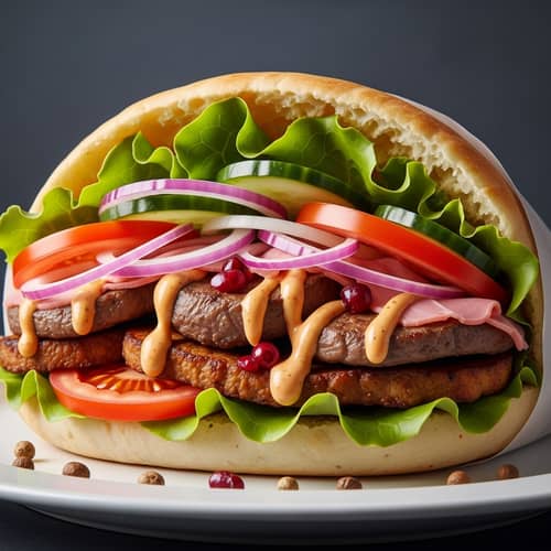 Extravagantly Crafted 100 Euro Kebab with Premium Meats and Gourmet Ingredients