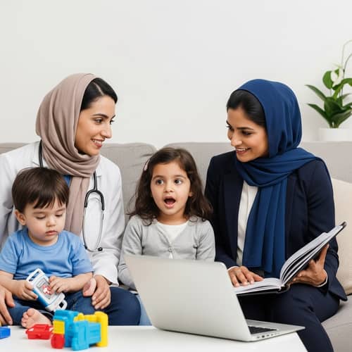 Intimate Moment Between Middle-Eastern Doctor and South Asian Businesswoman