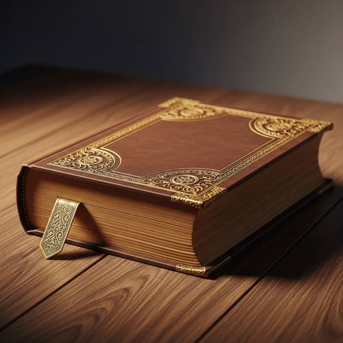Antique Hardcover Book with Gilded Accents | Rustic Library Charm