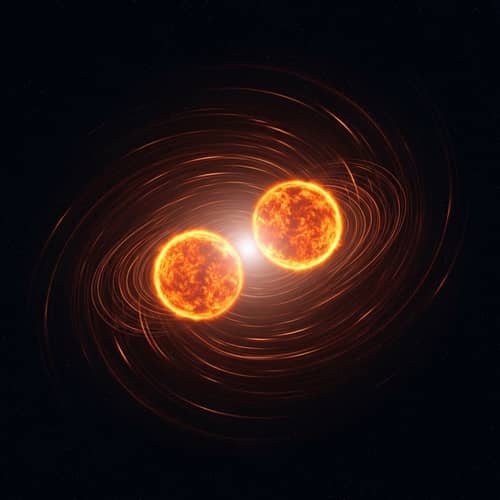 Double Star Rotates in Cosmic Dance