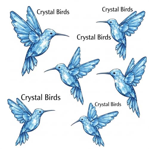 Crystal Birds: Abstract Logos with SWAROVSKI-Like Elegance