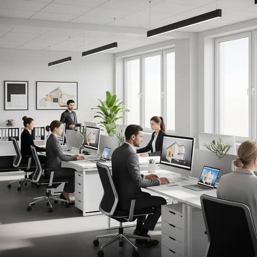 Contemporary Construction Company Office | Minimalist Design