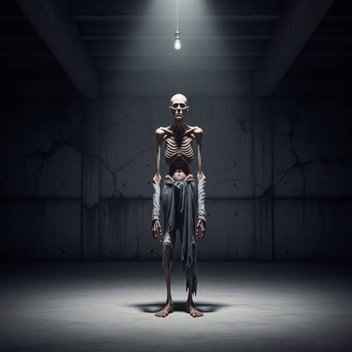 Exaggeratedly Skinny Figure - Sculpture Art