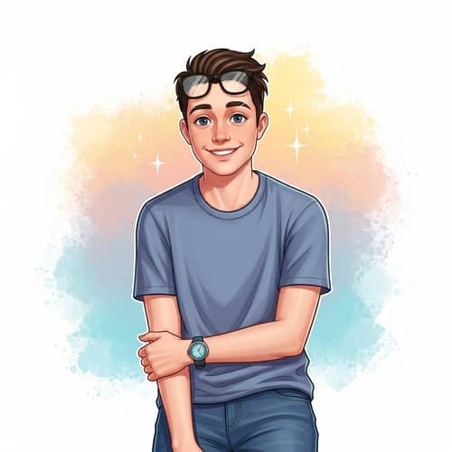 Radiant Human Figure Portrait with Quirky Elements