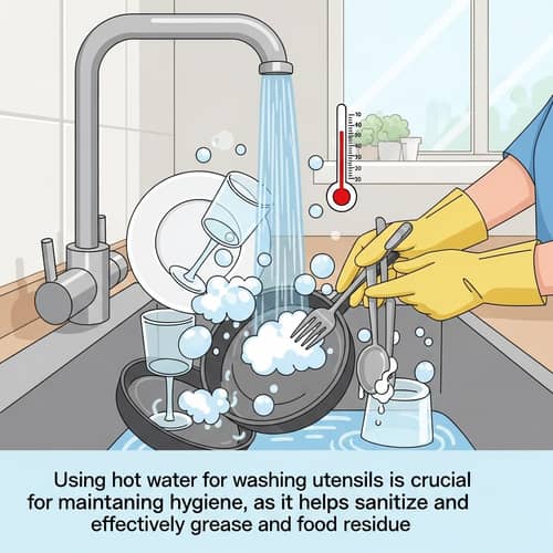 Importance of Washing Utensils with Hot Water | Maintain Hygiene