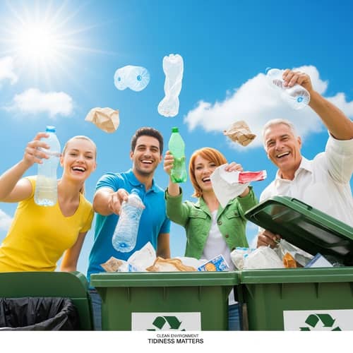 Cheerful Europeans Keeping Environment Clean | Trash Disposal in Action