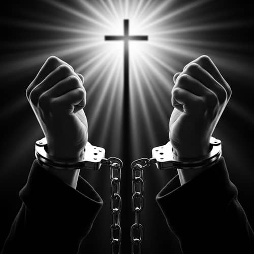Surrealistic Image of Liberation and Victory - Black and White Contrast