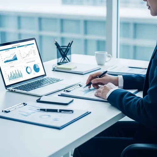 Professional Commercial Management Consultant in Modern Setting