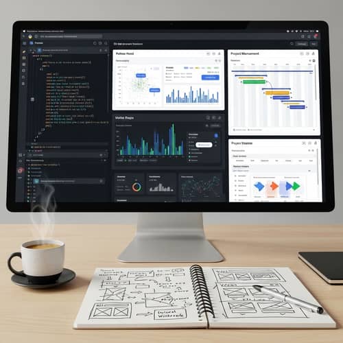 Modern Software User Interface: Coding, Data Visualization, Project Management