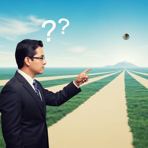 Mexican Teacher Looking at Horizon with Uncertainty