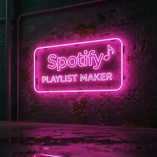 Pink Spotify Playlist Maker Neon Sign