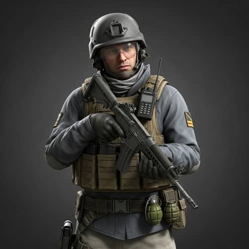 High Definition 3D Character in Action | Tactical Gear | 4K Rendering