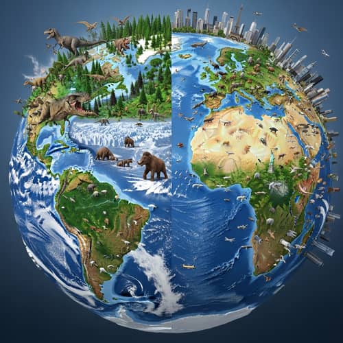 Earth's Past and Present: Detailed Relief Representation