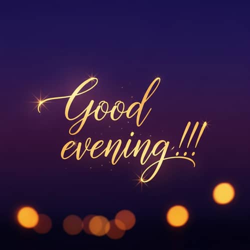 Beautiful 'Good Evening' Typography Art