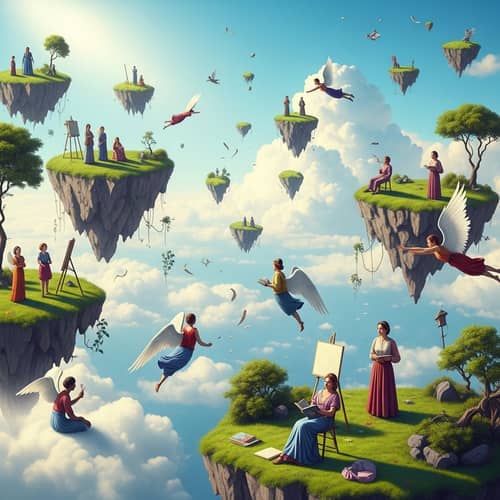 Surrealistic Concept of Heaven - Tranquil Art Vision