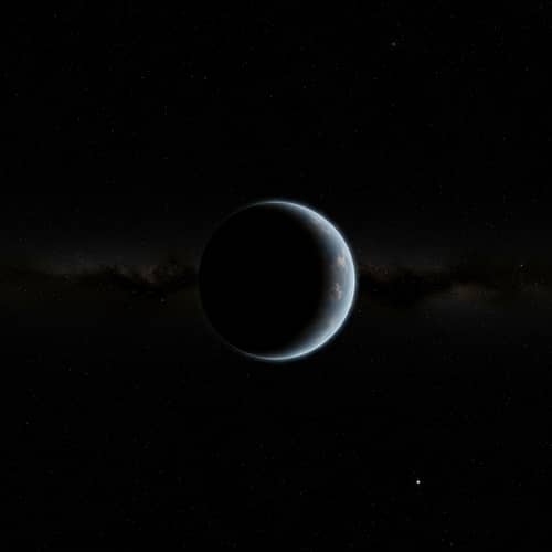 Black Space Planet - Mystical Sphere in Infinite Universe
