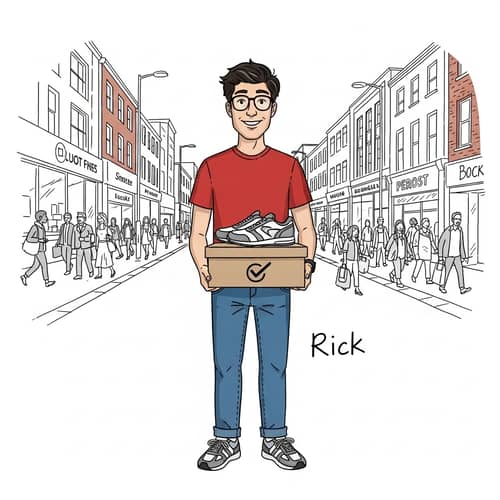 Meet Rick: Stylish Man with Sneakers at Urban High-Street